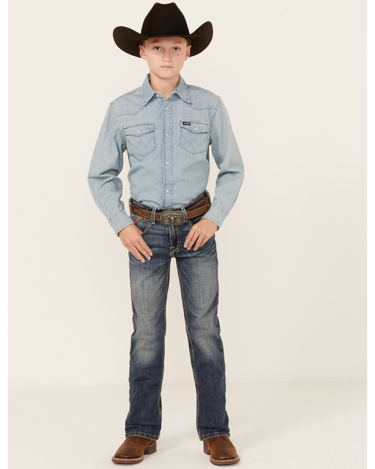 Boys' Ariat B4 Relaxed Bootcut Stretch Denim Jeans