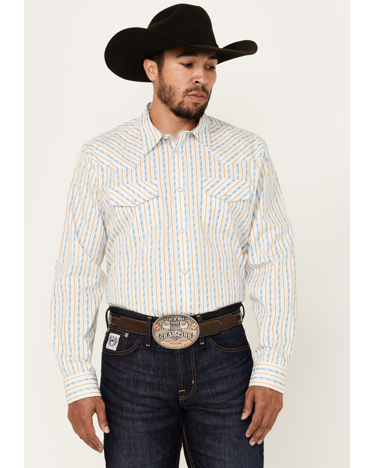 Men's Gibson Trading Co Midway Vertical Striped Print Long Sleeve Snap