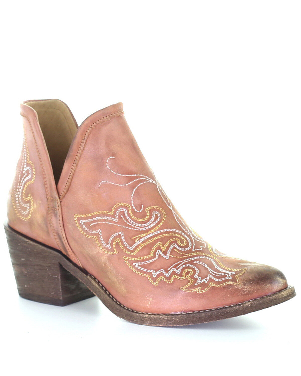 Women's Circle G Embroidery Fashion Booties - Round Toe