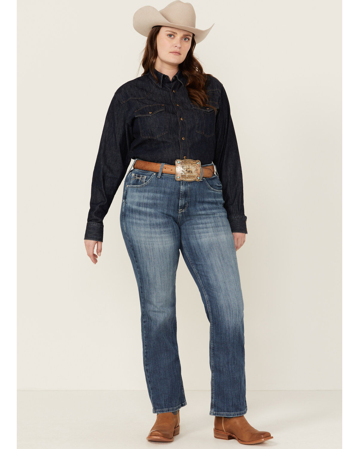 Women's Ariat Malaysia Dark Wash Perfect Rise Annie Stretch Bootcut Je