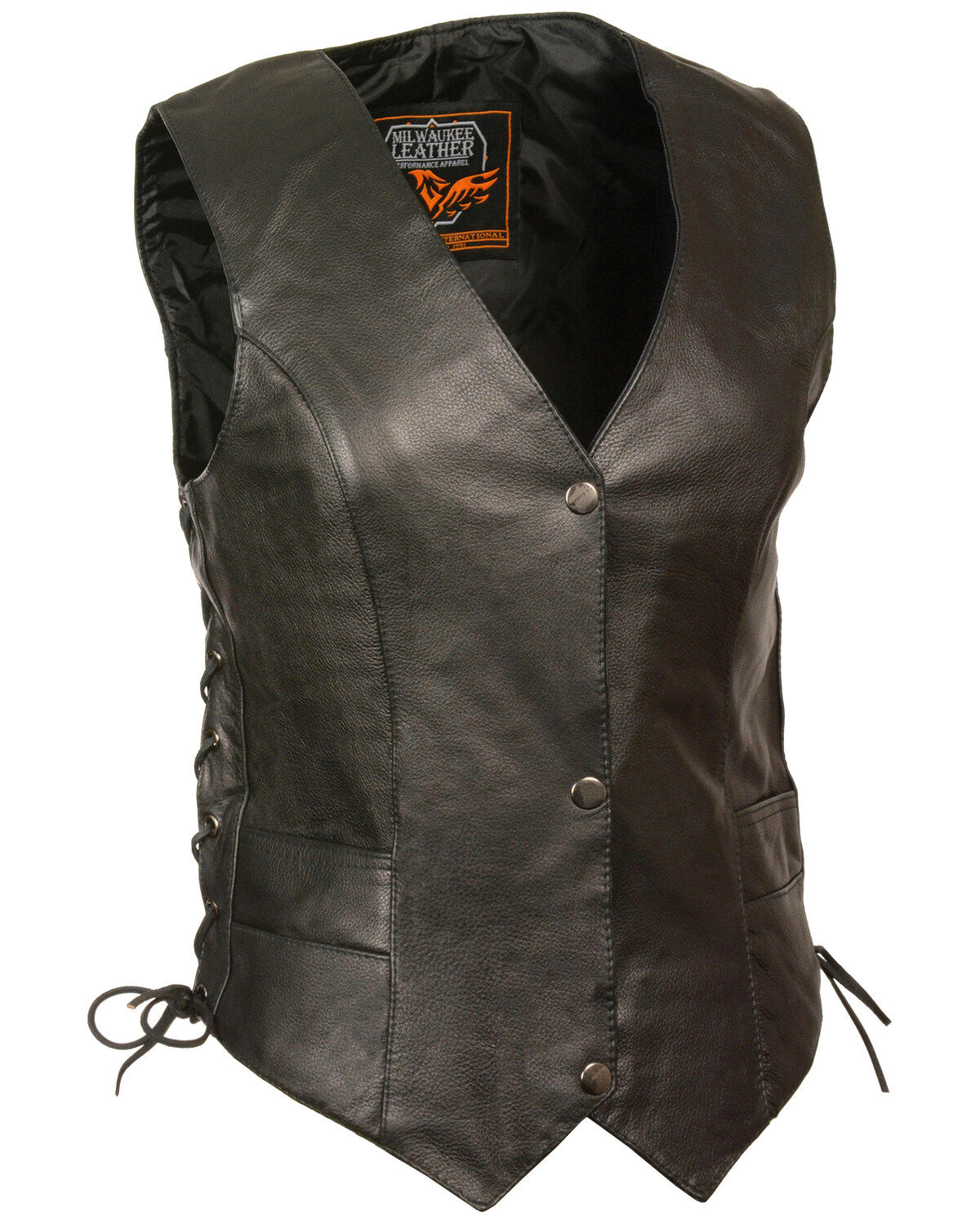 Women's Milwaukee Leather Classic Side Lace Vest - 3X