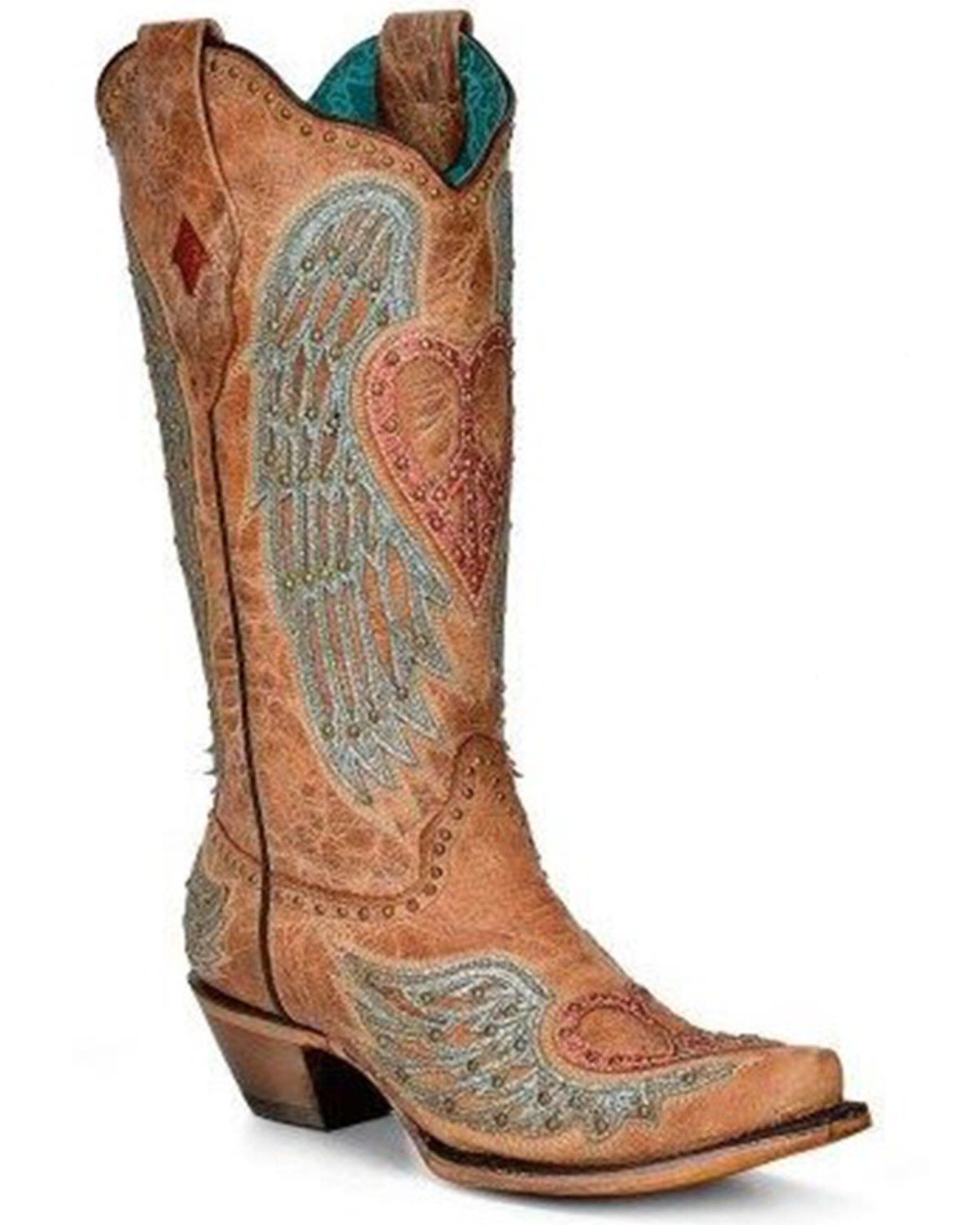 Women's Corral Heart & Wings Western Boots - Snip Toe