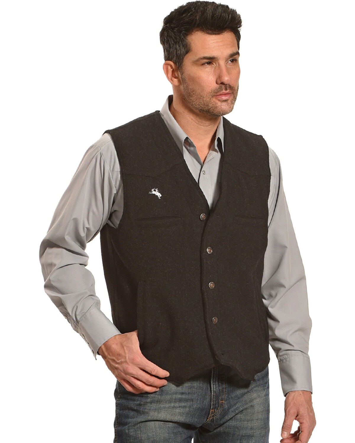 Men's Wyoming Traders Wyoming Wool Button Closure Vest