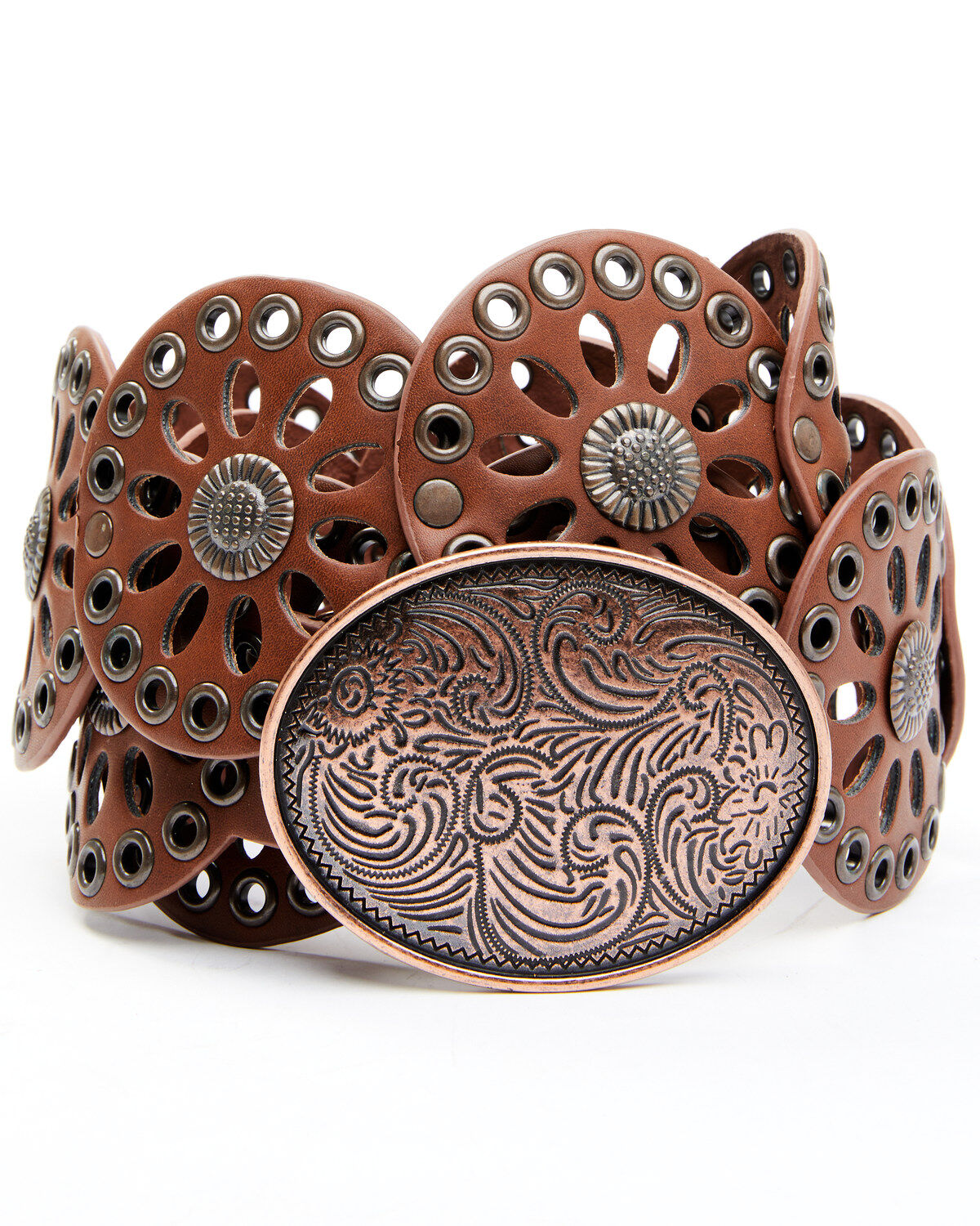 Women's Cowgirls Rock Round Concho Western Belt