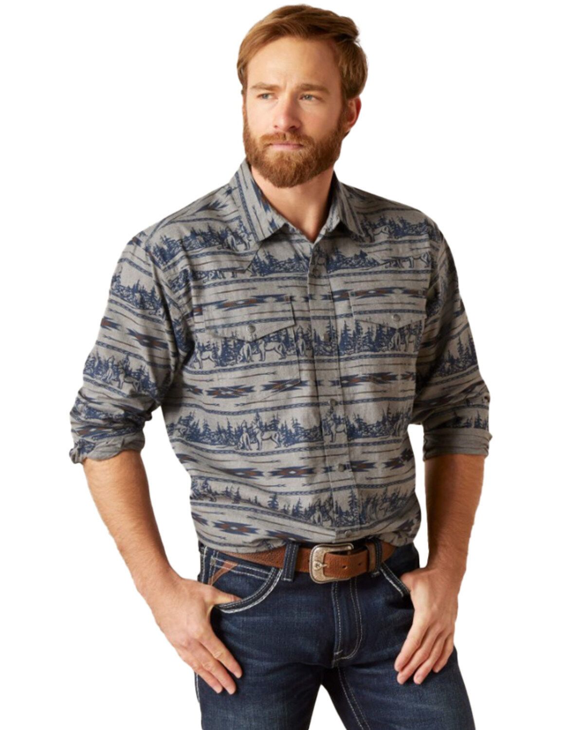 Men's Ariat Harlow Retro Fit Long Sleeve Snap Western Shirt