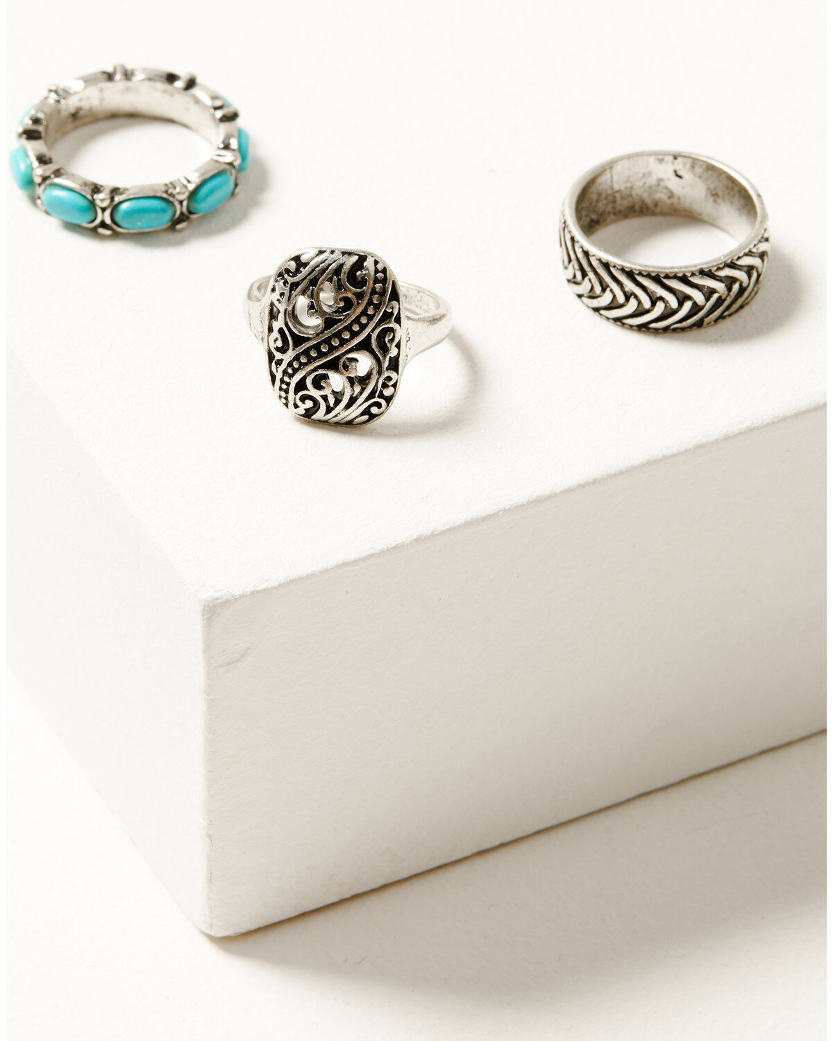 Women's Shyanne Prism Skies Turquoise Ring Set - 3-Piece