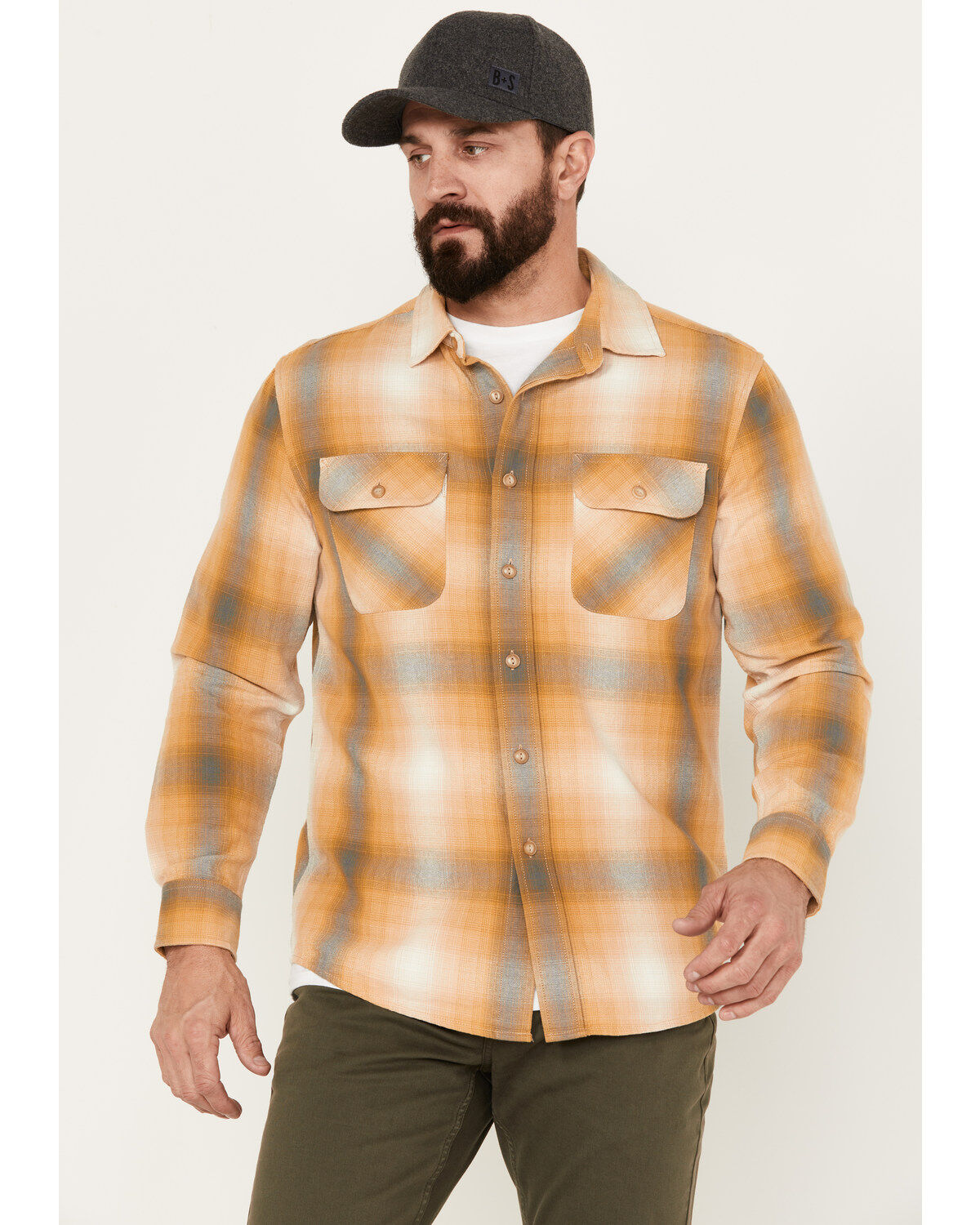 Men's Pendleton Beach Shack Plaid Print Long Sleeve Button Down Wester