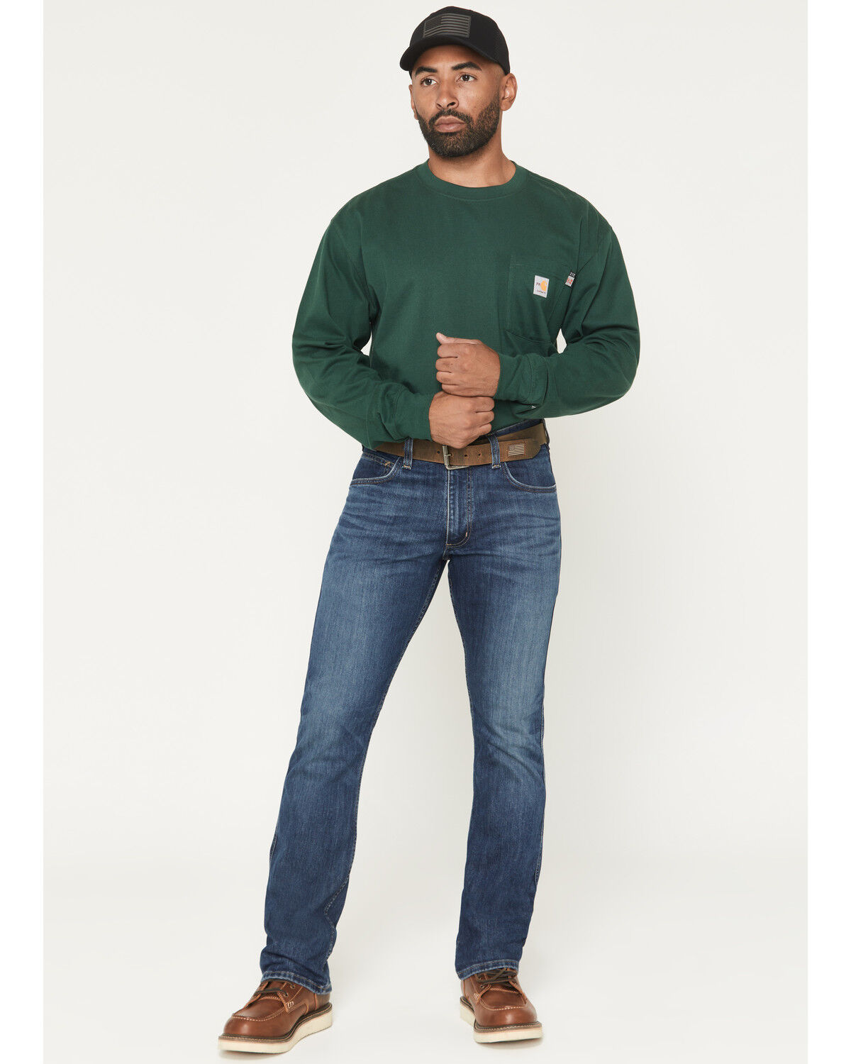 Men's Carhartt FR Tamarack Medium Wash Relaxed Bootcut Rugged Flex St