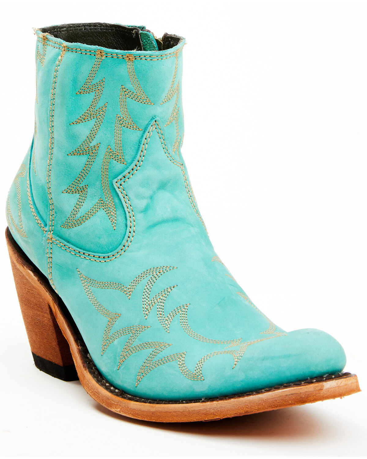 Women's Caborca Silver Katherine Western Booties - Round Toe
