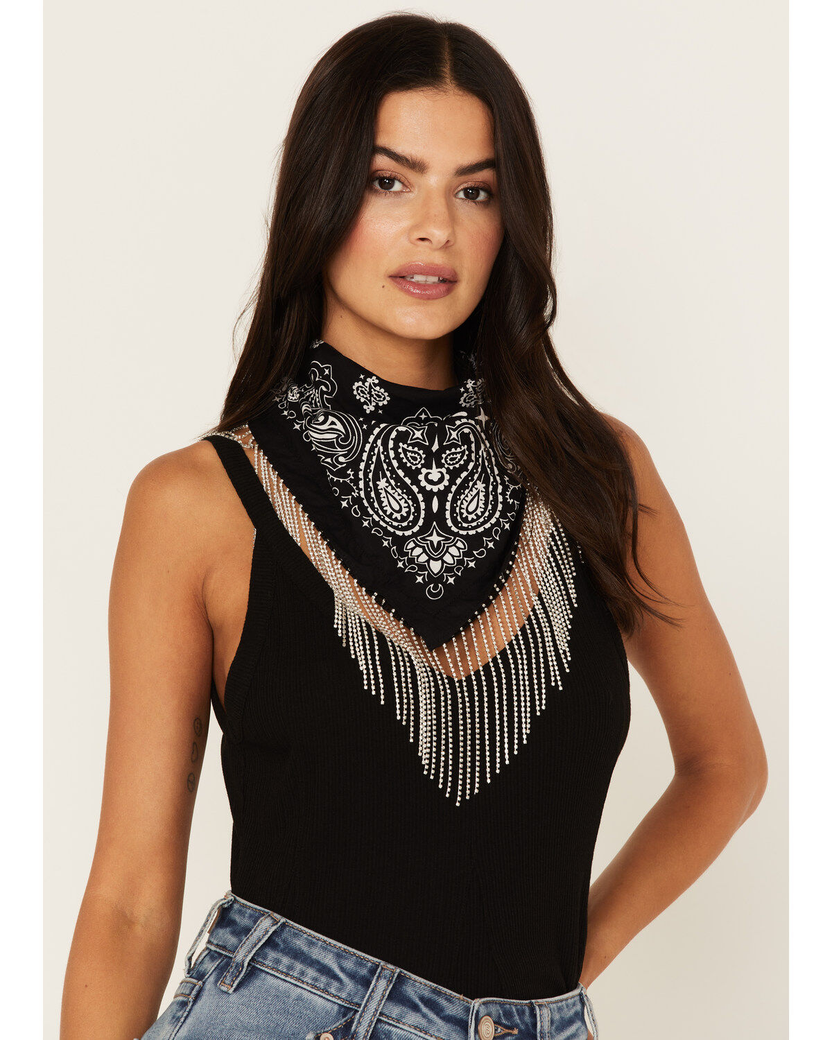 Women's Idyllwind Black Delray Bandana Necklace