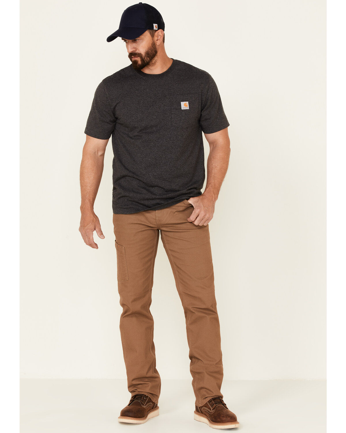 Men's Ariat Field Khaki Rebar M7 Durastretch Made Tough Double Front S