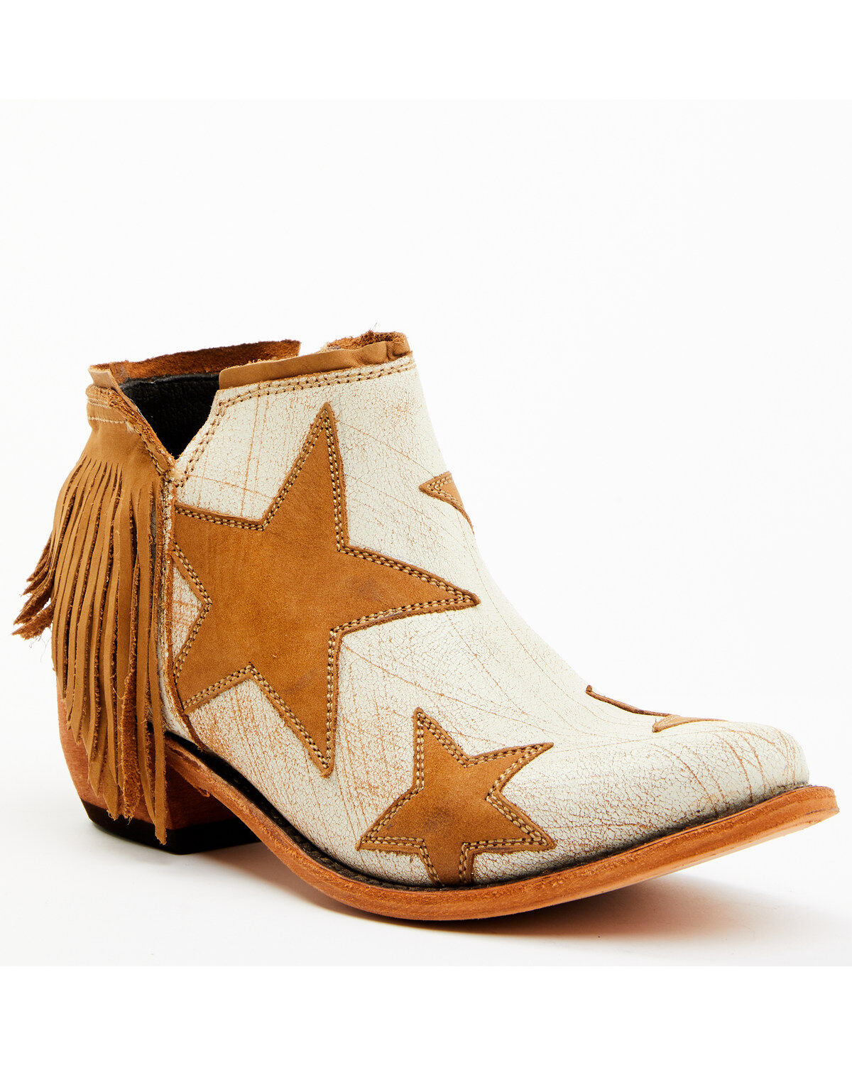 Women's Caborca Silver by Liberty Black Sybil Star Fringe Booties - Ro