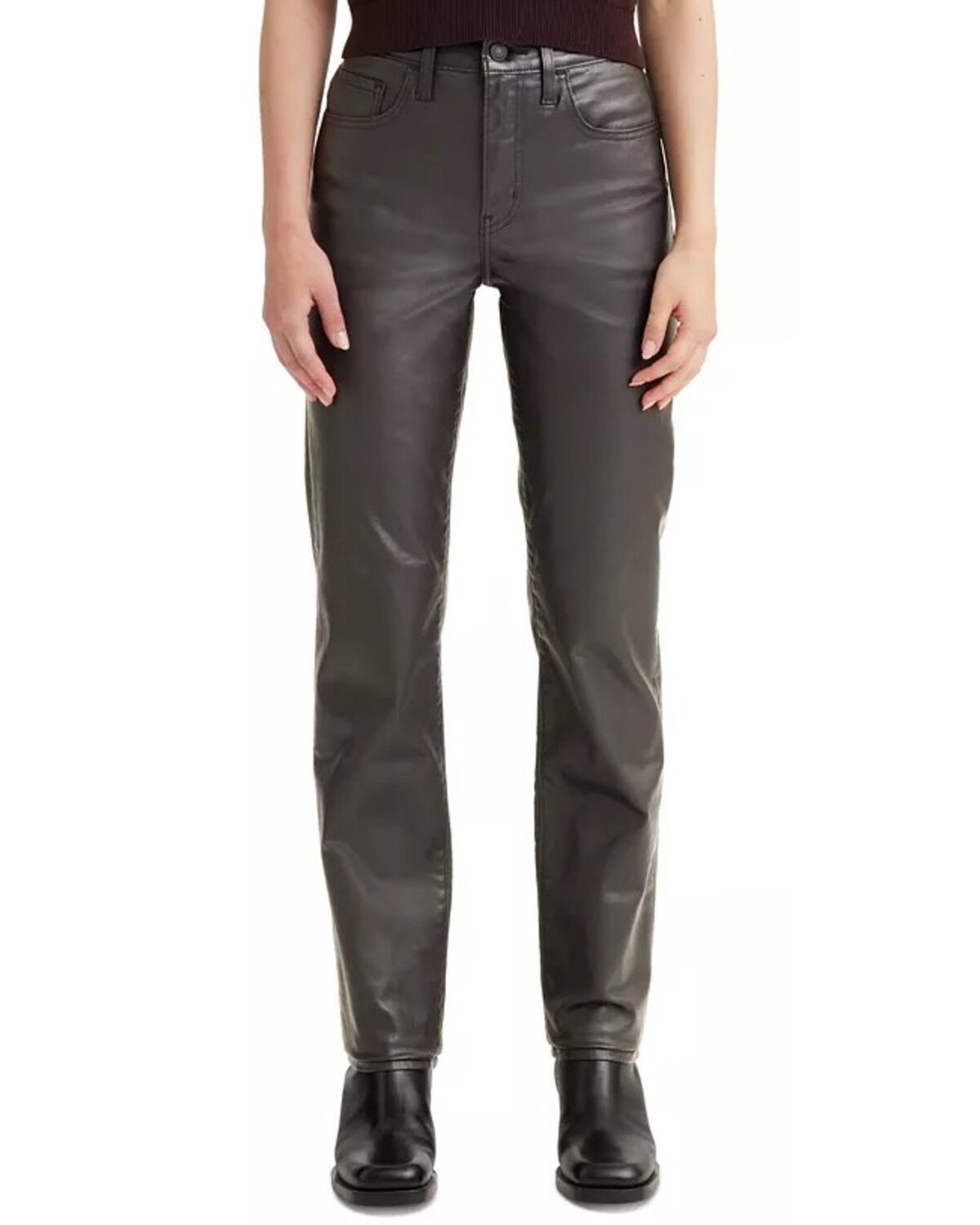 Women's Levi's Shine Til Dawn 724 High Rise Coated Straight Stretch De