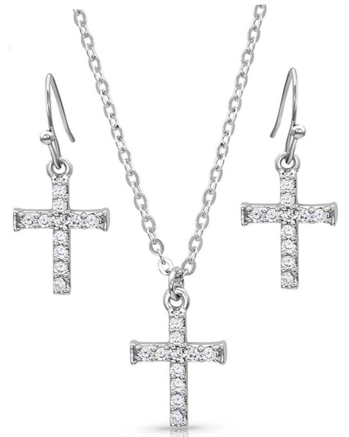 Women's Montana Silversmiths Unwavering Cross Jewelry Set - 2 Piece