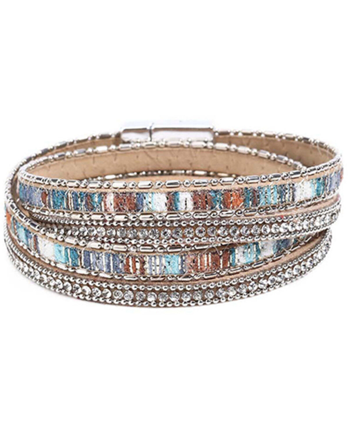 Women's Shyanne Silver Magnetic Wrap Bracelet