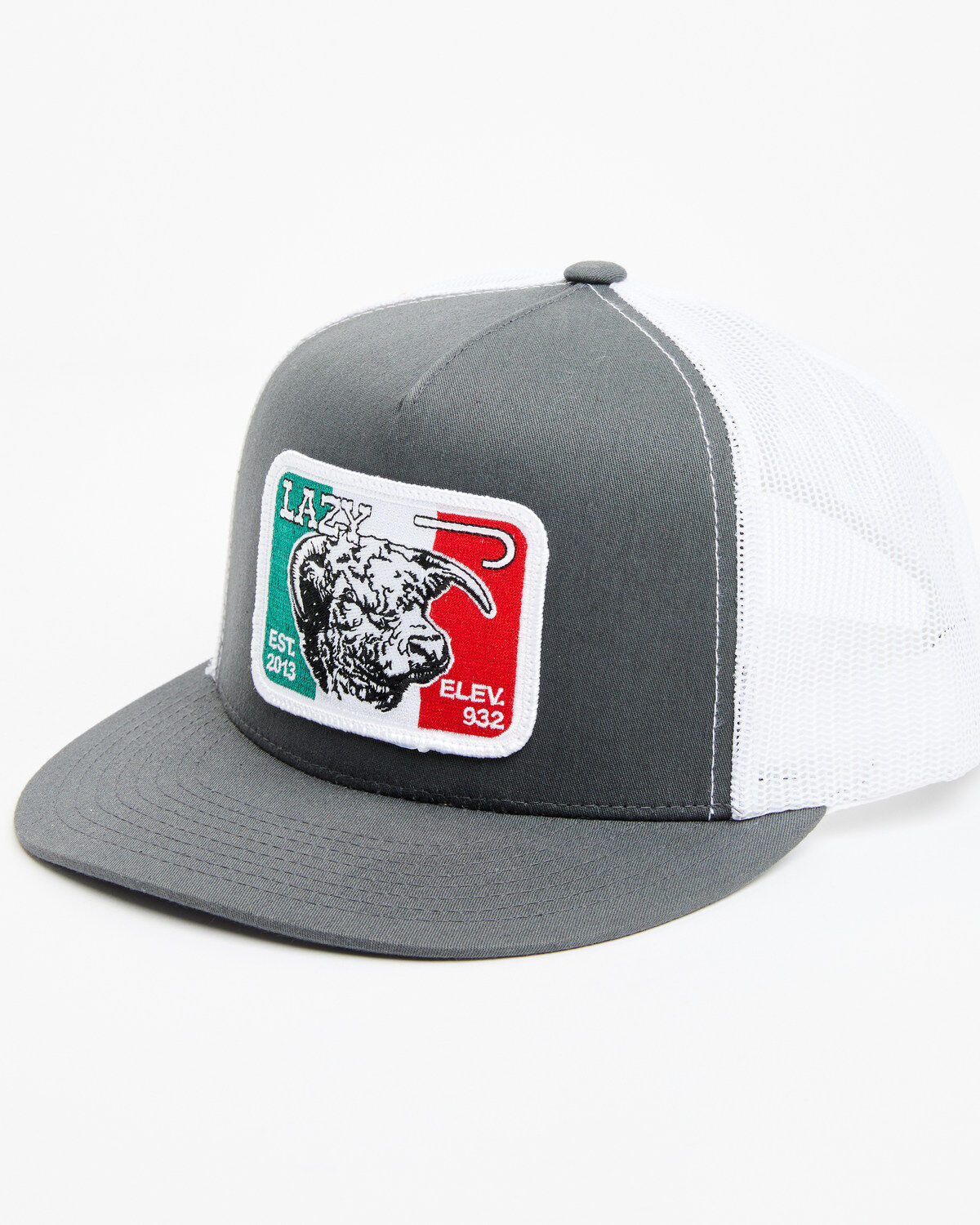 Men's Lazy J Ranch Mexico Flag Elevation Patch Mesh-Back Ball Cap