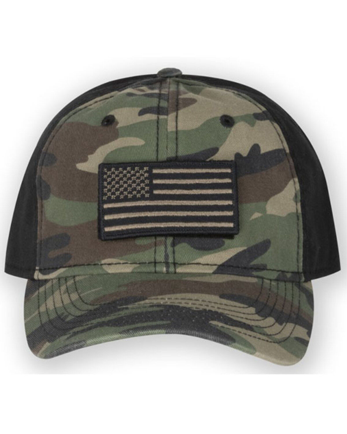 Men's Dri-Duck Camo Print Flag Patch Ball Cap