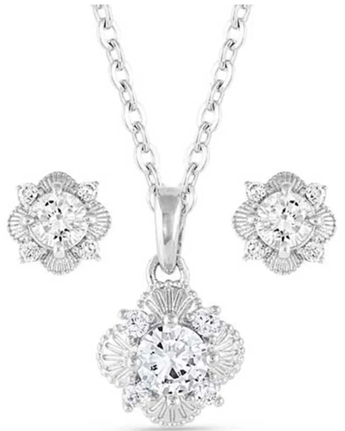 Women's Montana Silversmiths Making Memories Crystal Jewelry Set - 2 P