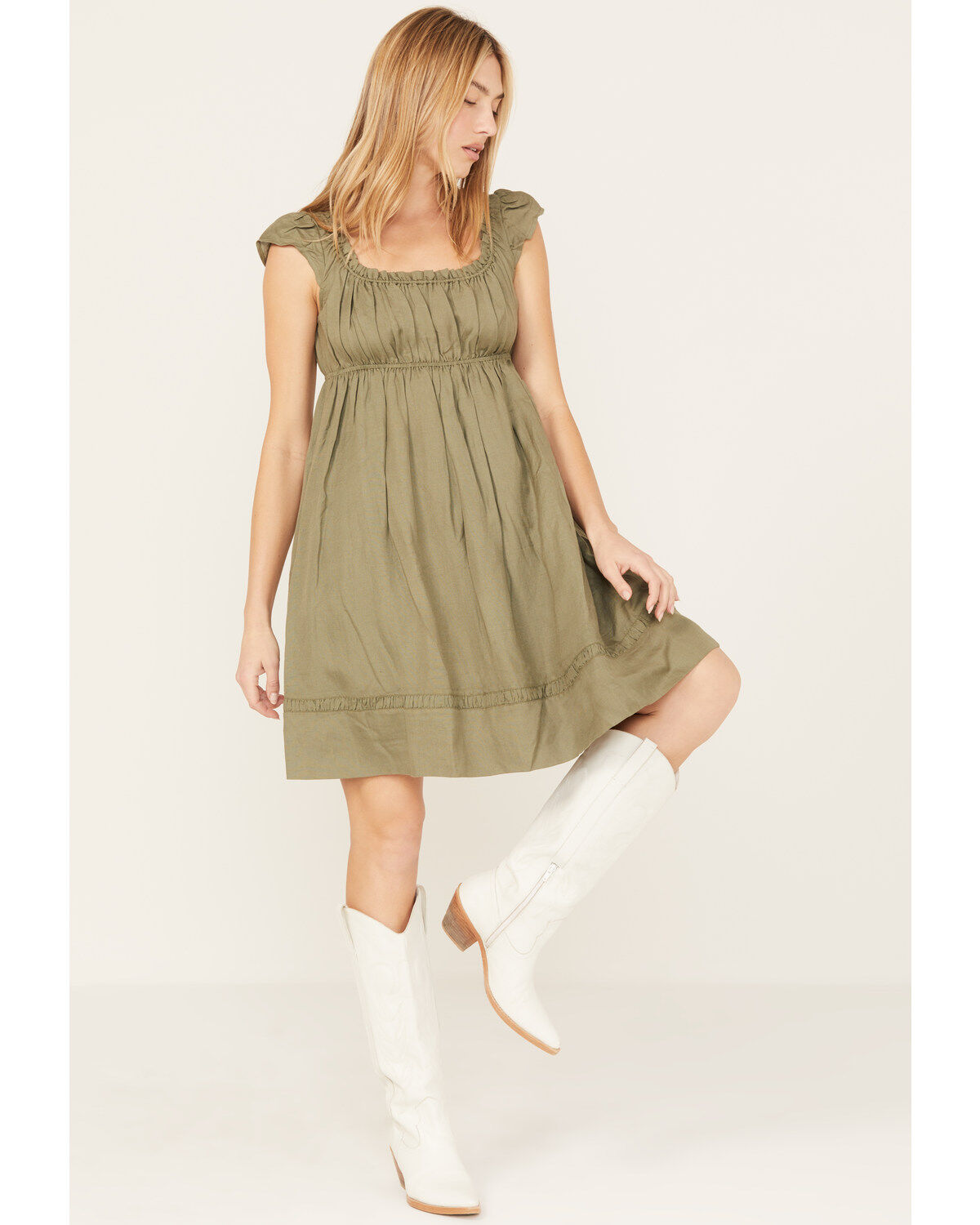 Women's Cleo + Wolf Solid A-Line Mini Dress