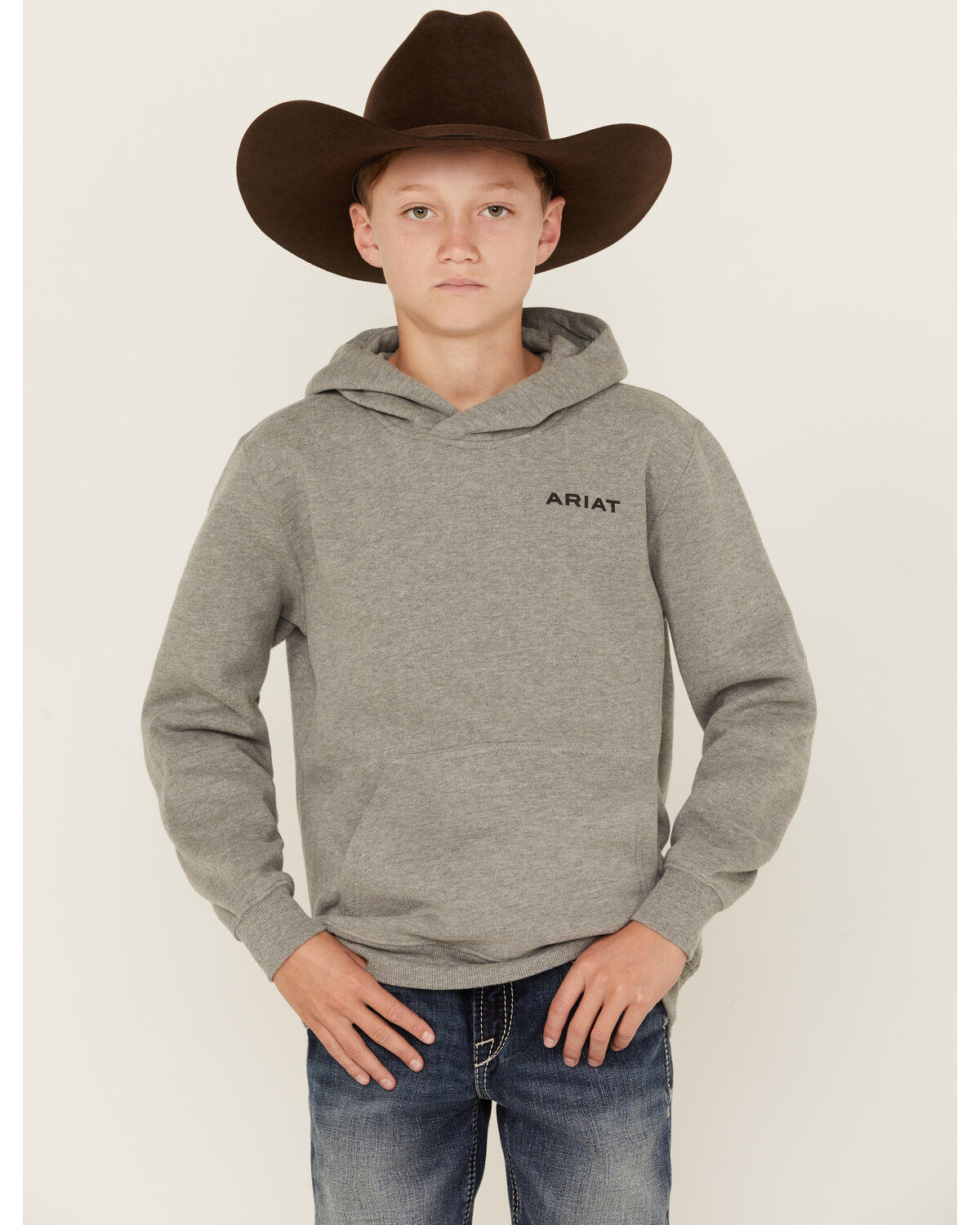 Boys' Ariat Logo Graphic Hooded Sweatshirt