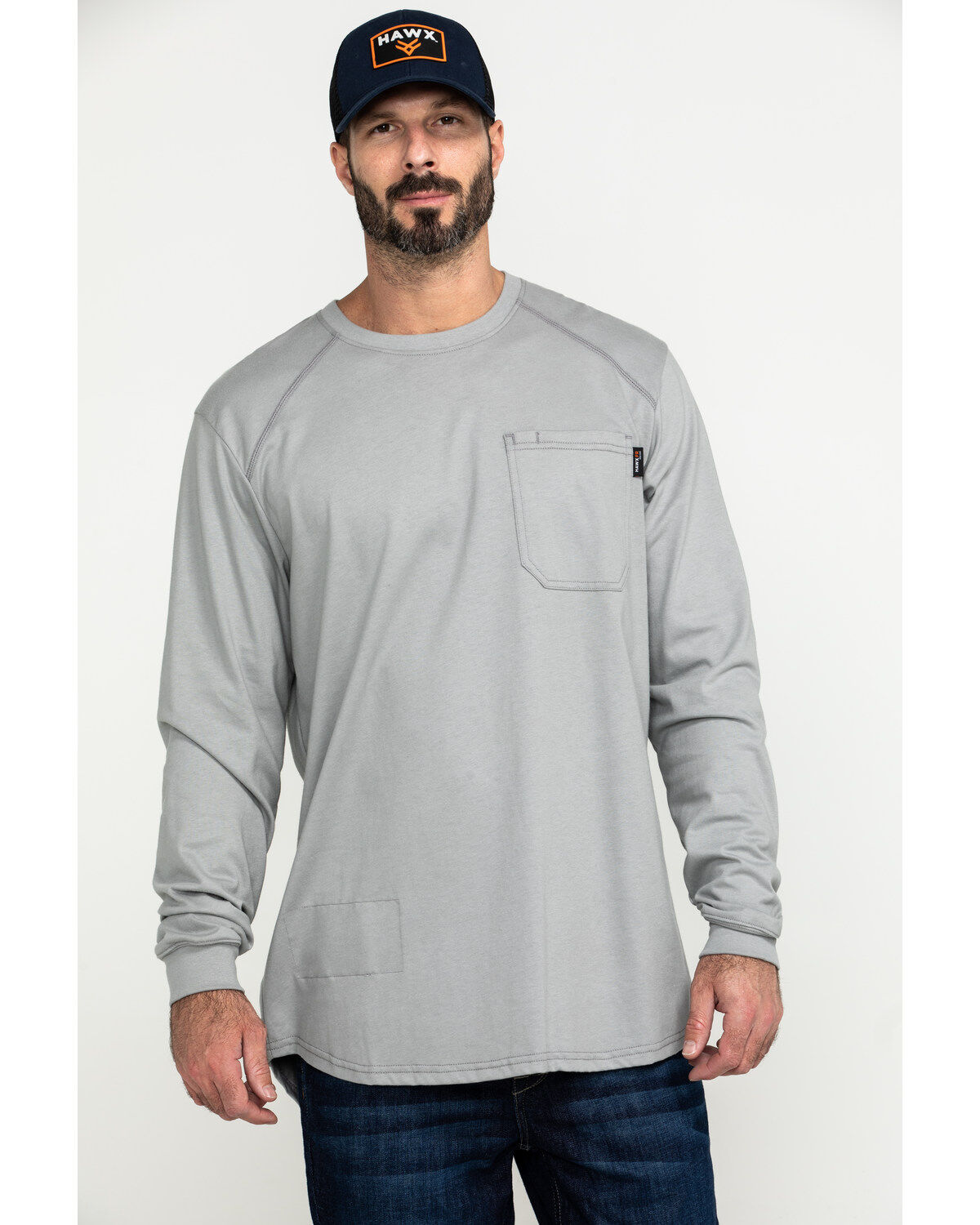 Men's Hawx FR Pocket Long Sleeve Work T-Shirt