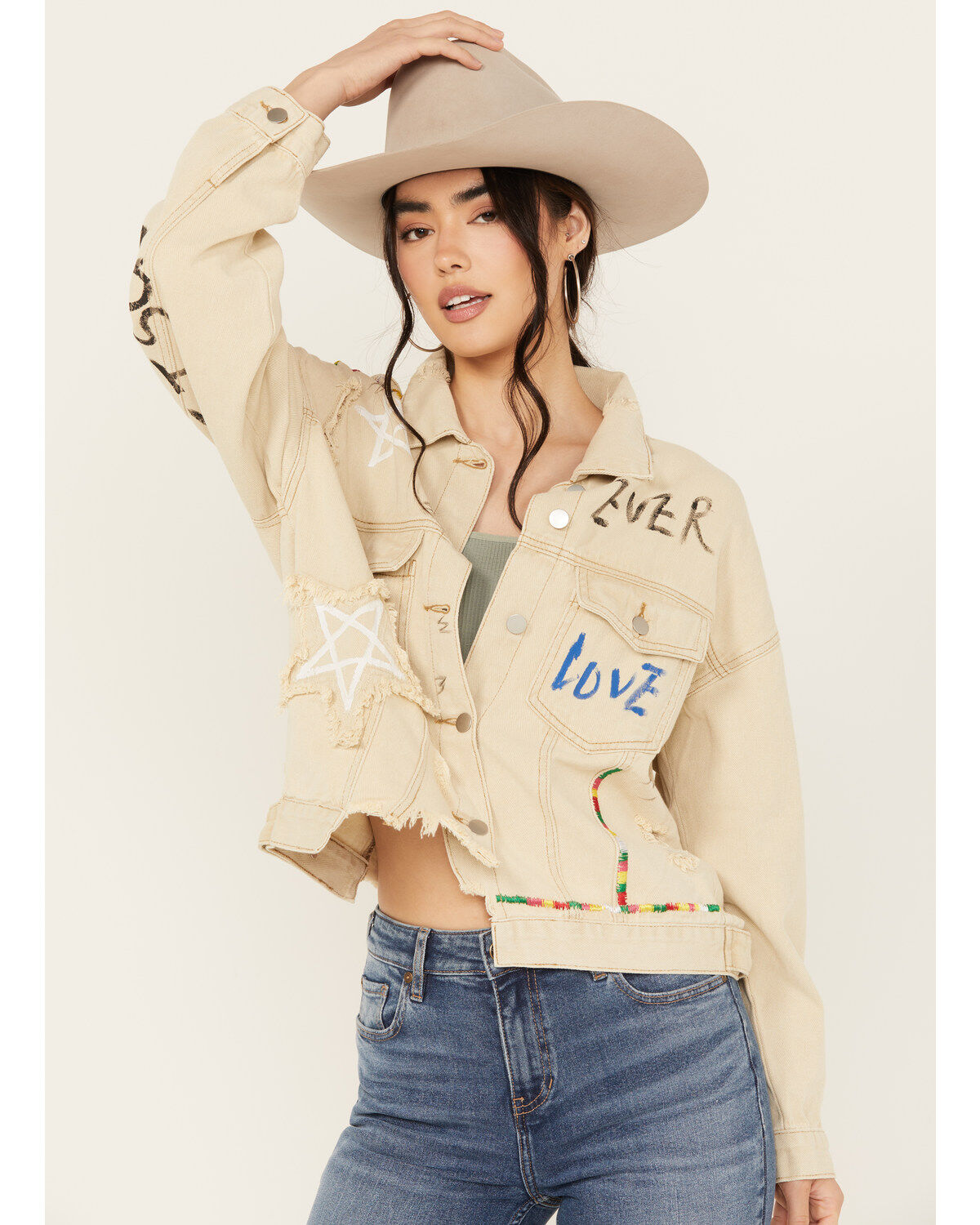 Women's POL Drawing Embellished Jacket
