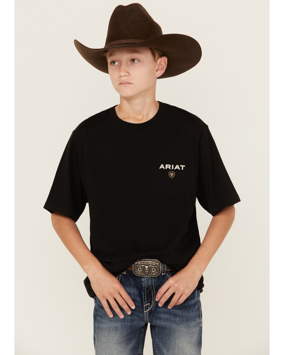 Boys' Ariat American Rancher Short Sleeve Graphic T-Shirt