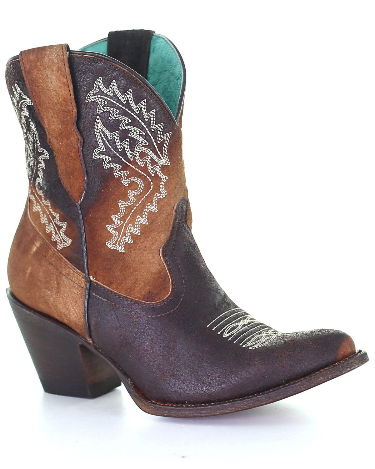 Women's Corral Embroidered Western Booties - Round Toe