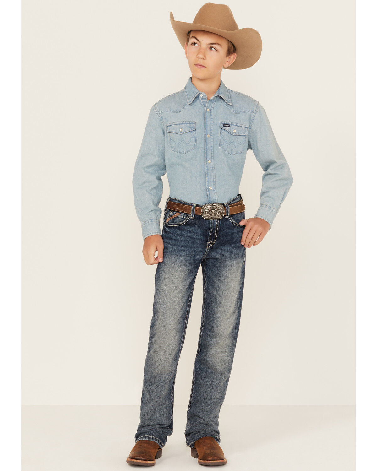 Boys' Ariat B4 Medium Wash Relaxed Bootcut Denim Jeans
