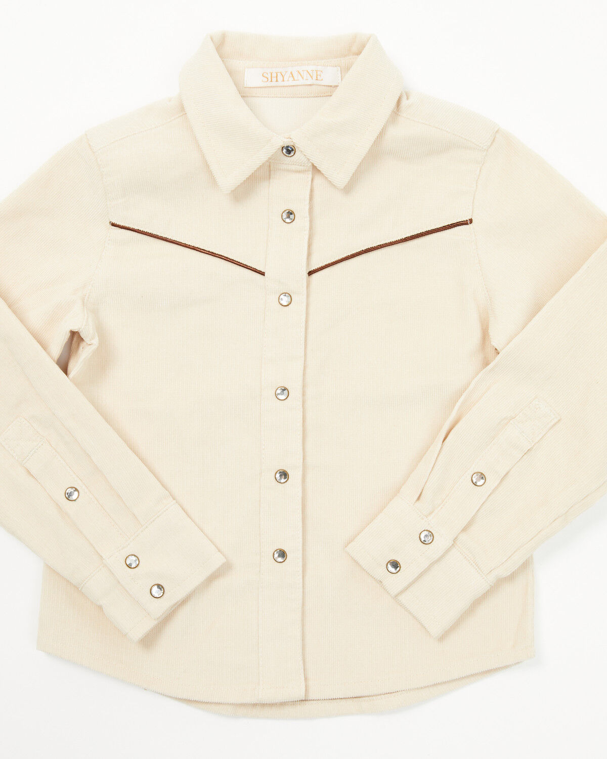 Girls' Shyanne Toddler Corduroy Long Sleeve Pearl Snap Western Shirt