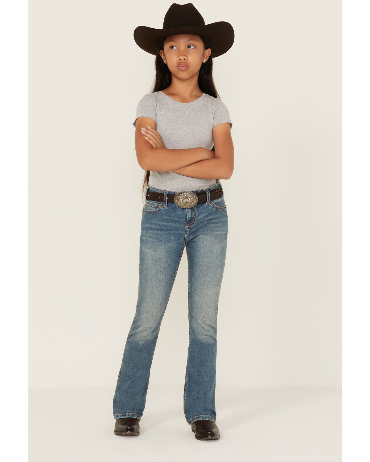 Girls' Shyanne Shayla Bootcut Embroidery Stretch Denim Jeans