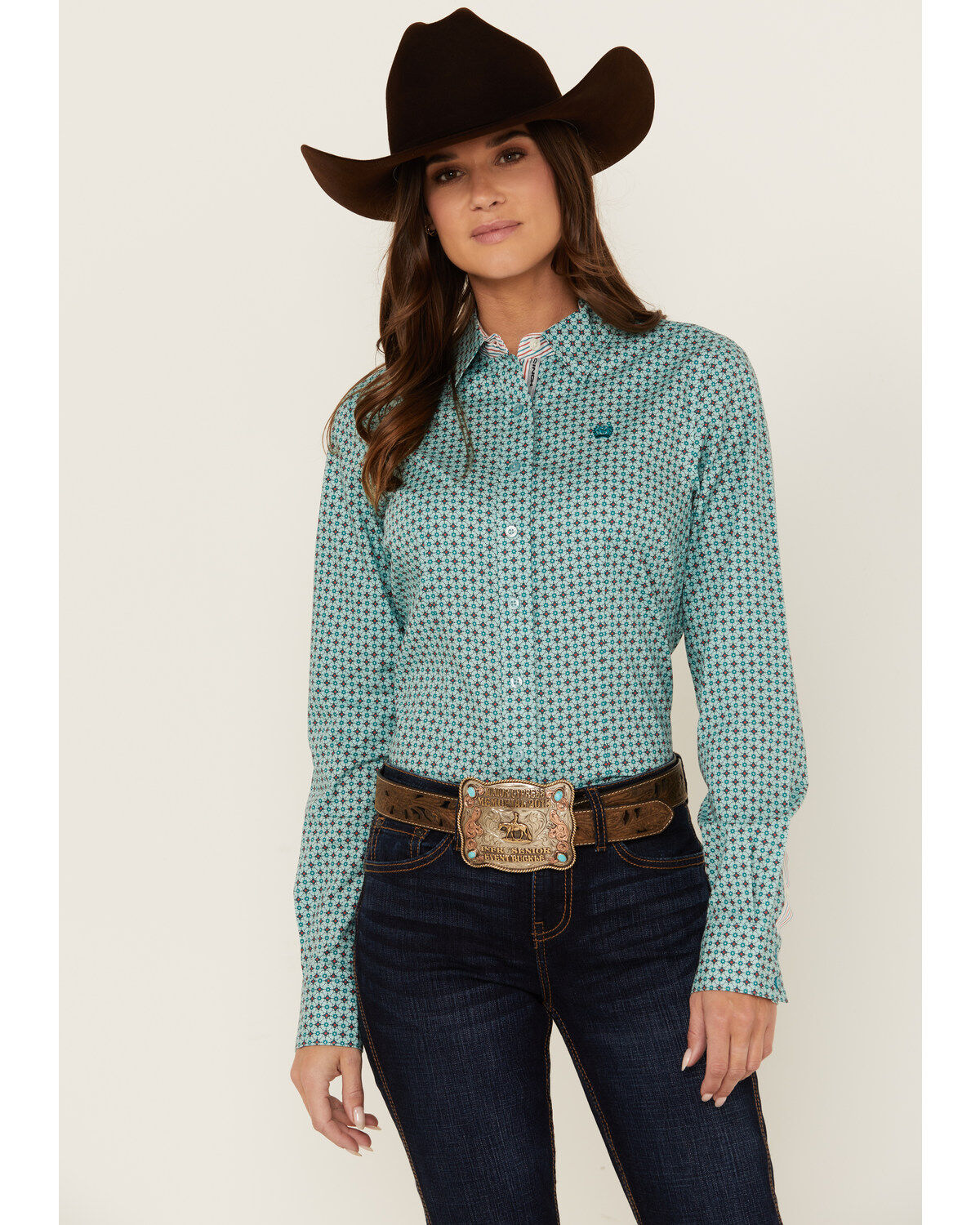 Women's Cinch Printed Long Sleeve Button-Down Western Shirt