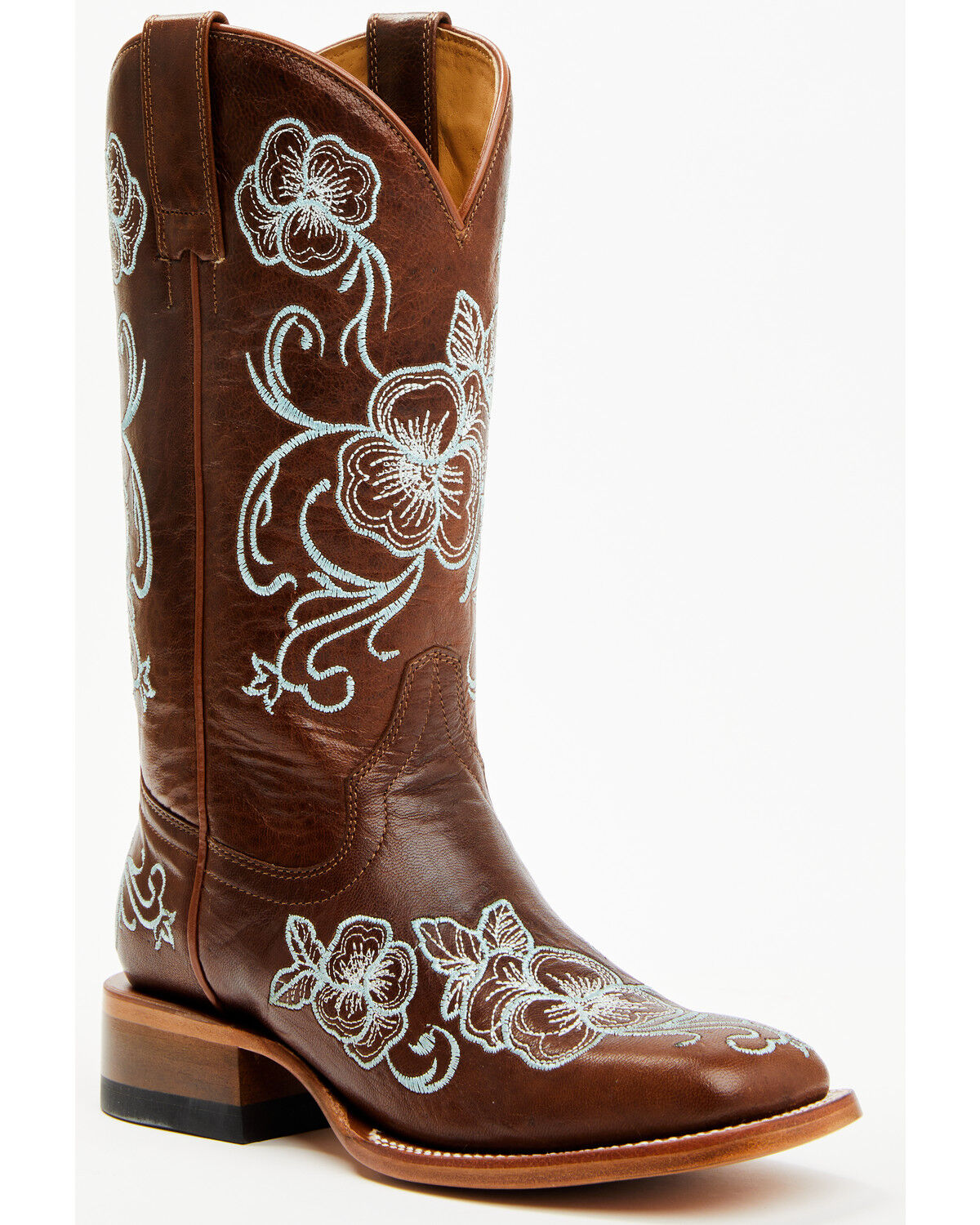 Women's Shyanne Lasy Floral Embroidered Western Boots - Broad Square T