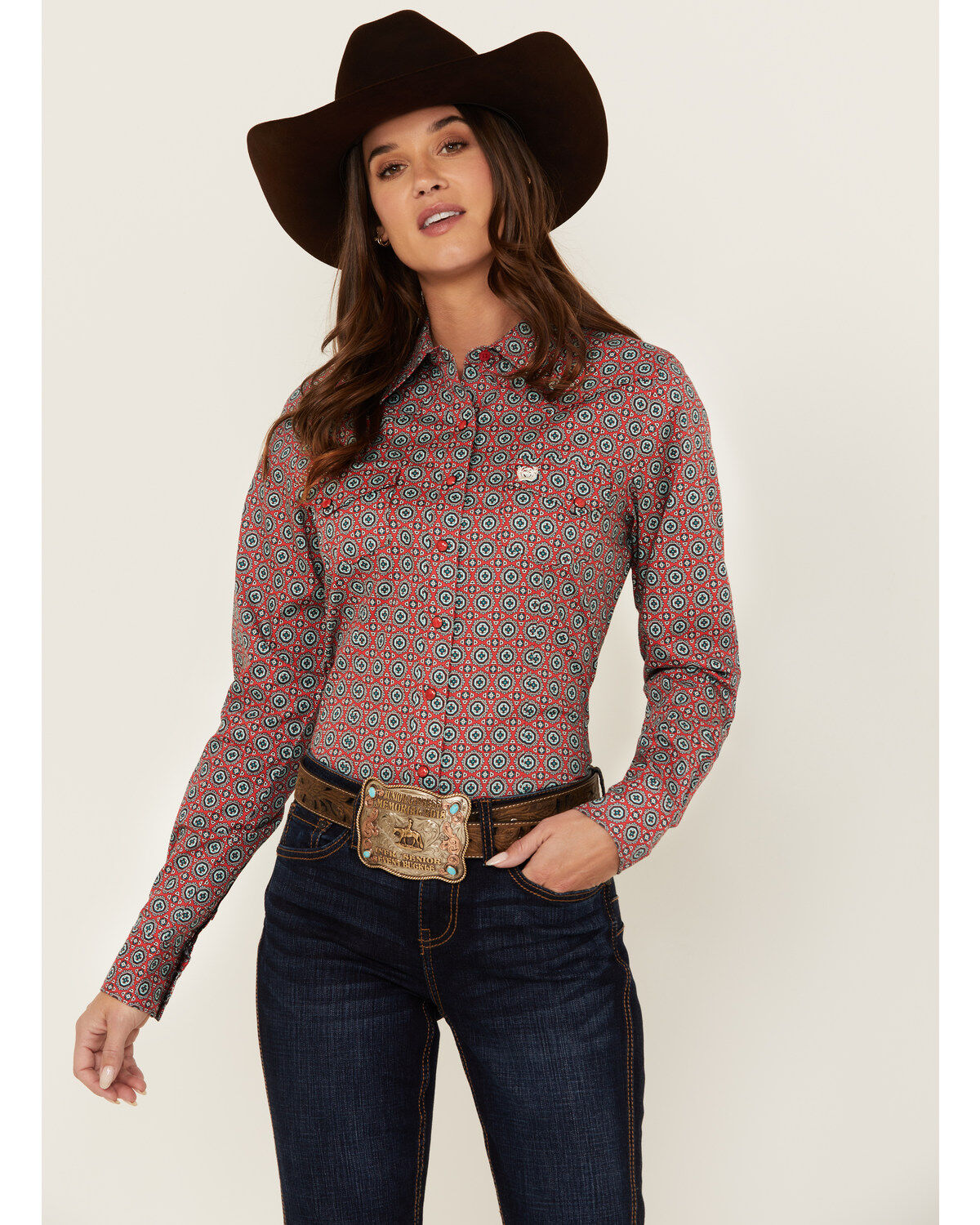 Women's Cinch Printed Long Sleeve Snap Western Shirt