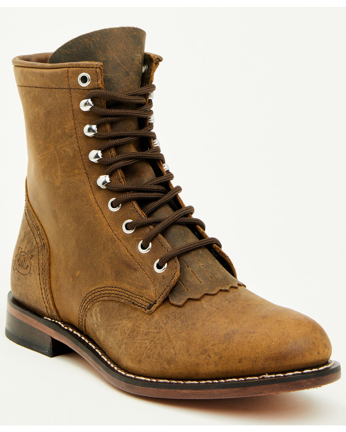 Men's Justin Drennan 7" Lace-Up Roper Boots - Round Toe