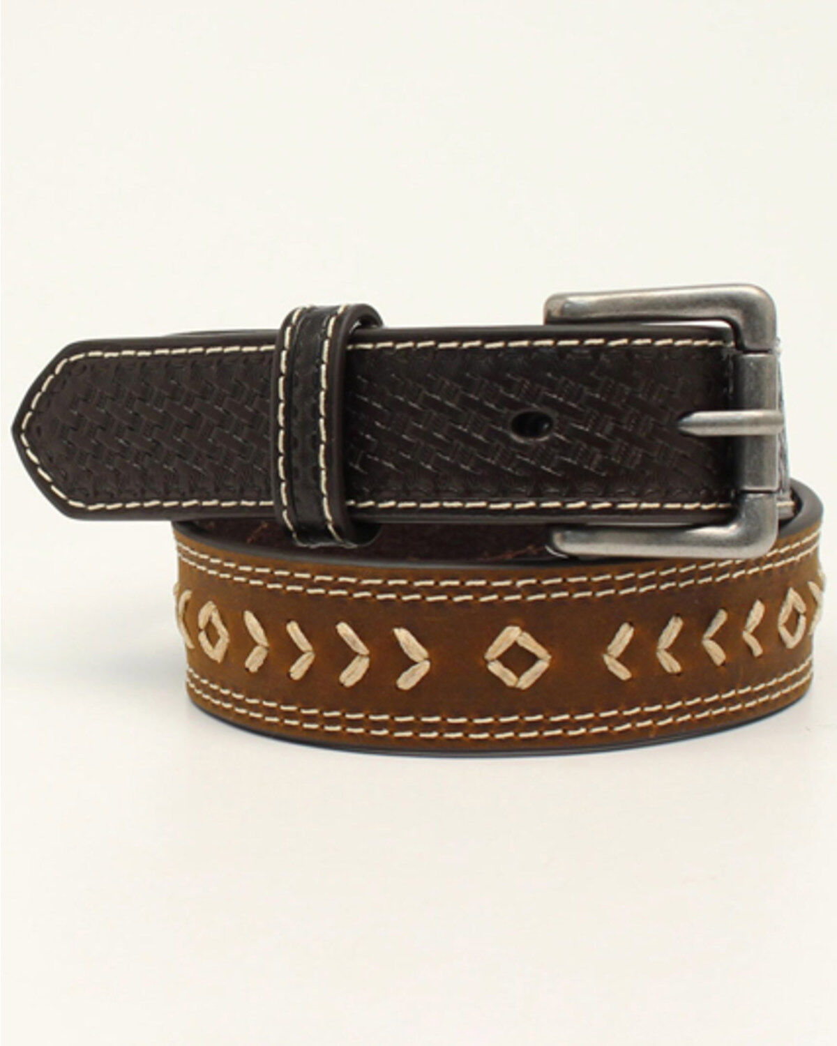Men's 3D Arrow Stitch Western Belt