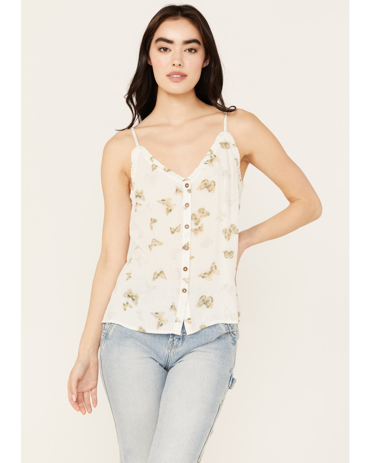 Women's Cleo + Wolf Butterfly Cropped Cami