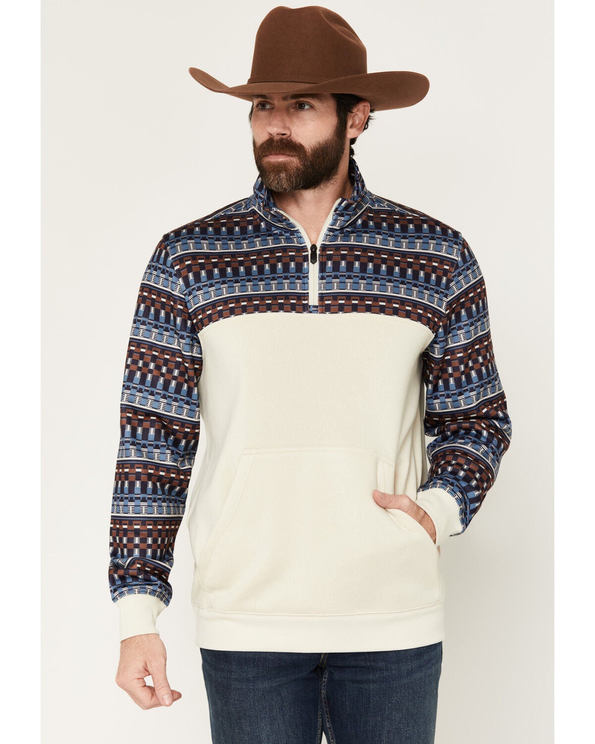 Men's RANK 45 Stripegrove 1/4 Pullover