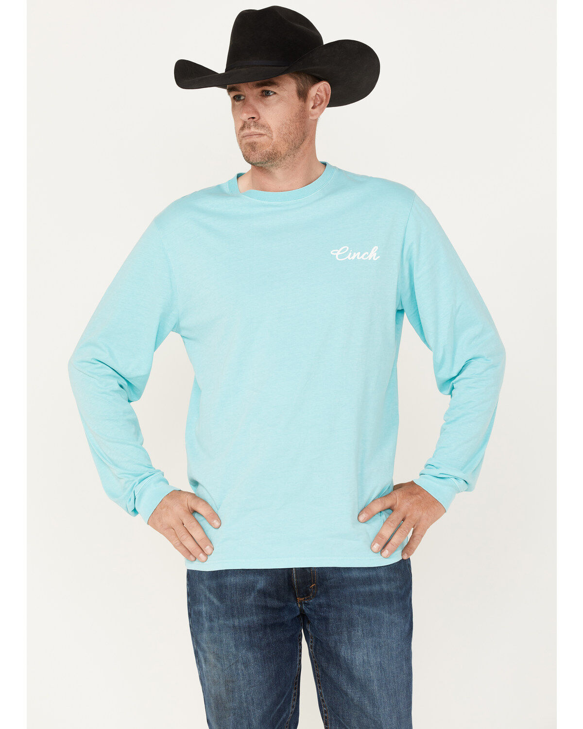 Men's Cinch Lead Don't Follow Logo Graphic Long Sleeve T-Shirt