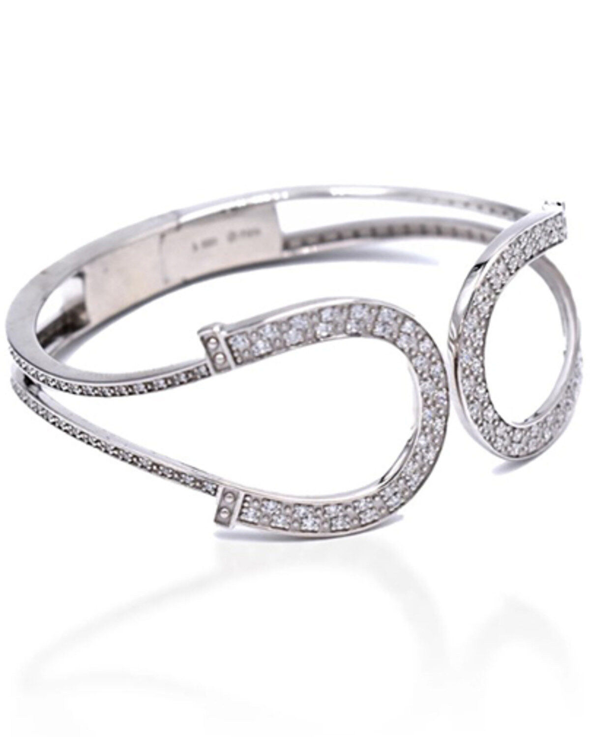 Women's Kelly Herd Sterling Silver Double Horseshoe Bangle Bracelet