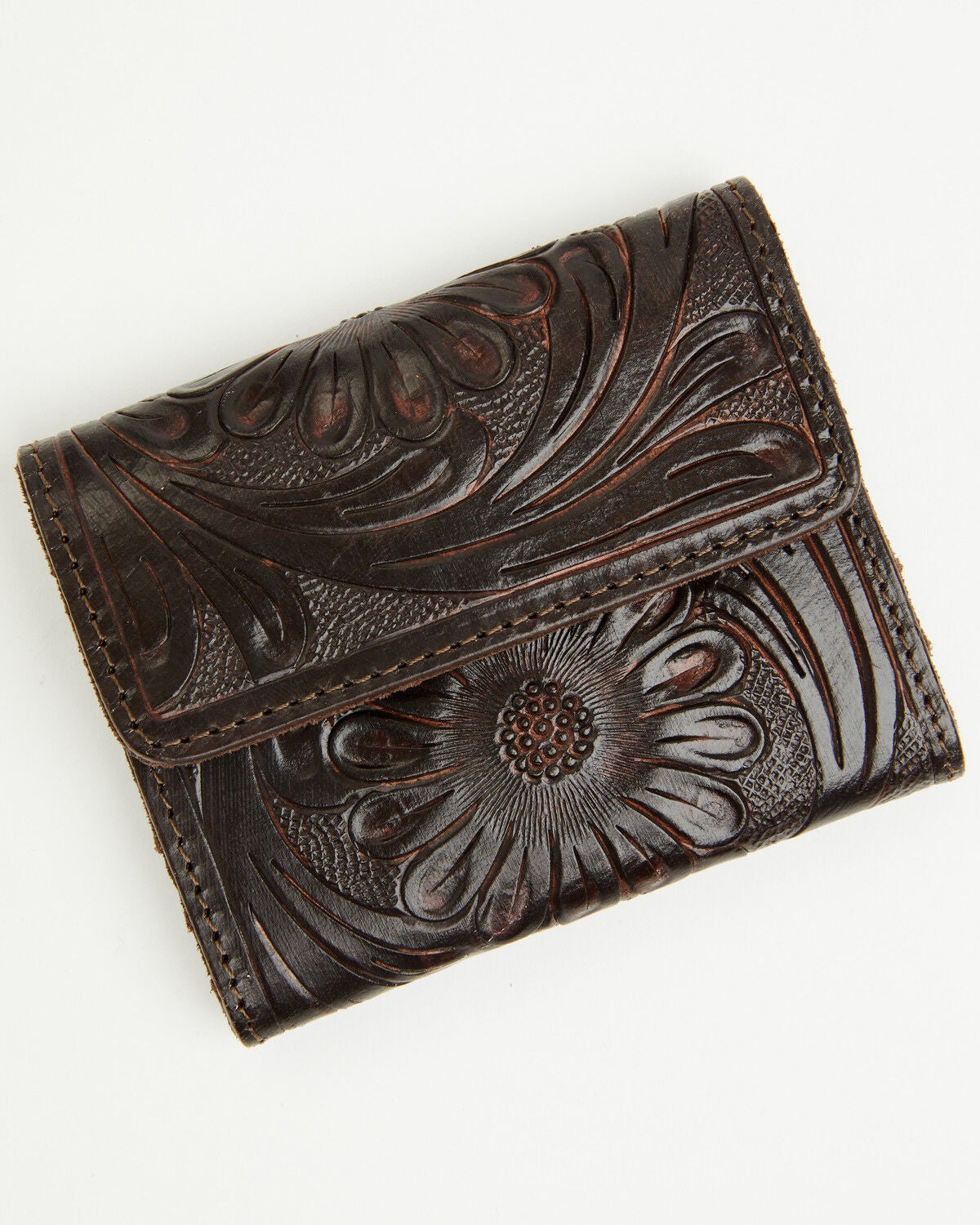 Women's Shyanne Briarwood Tooled Trifold Credit Card Wallet