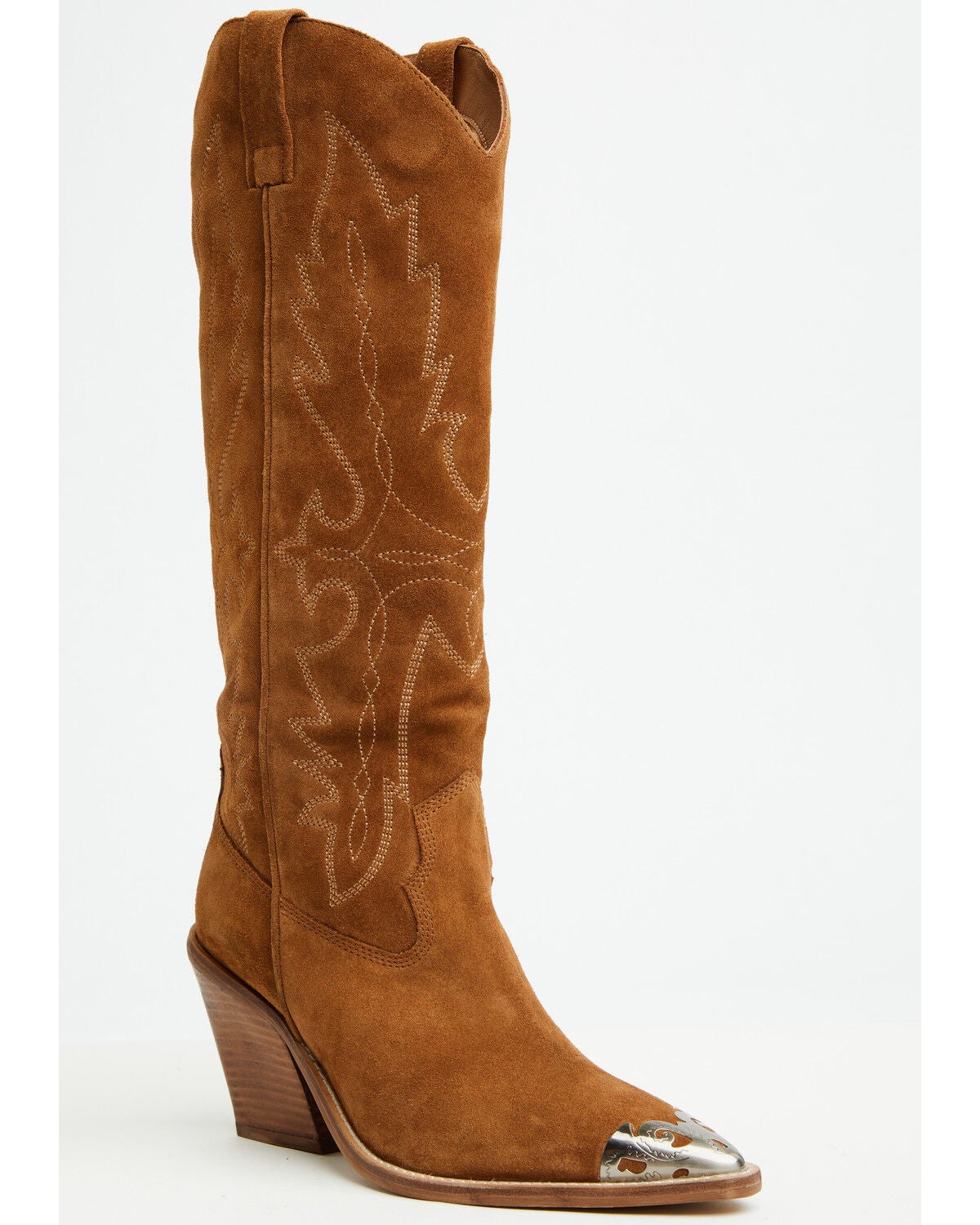 Women's Silver Idyllwind Spur Suede Tall Western Boots - Round Toe