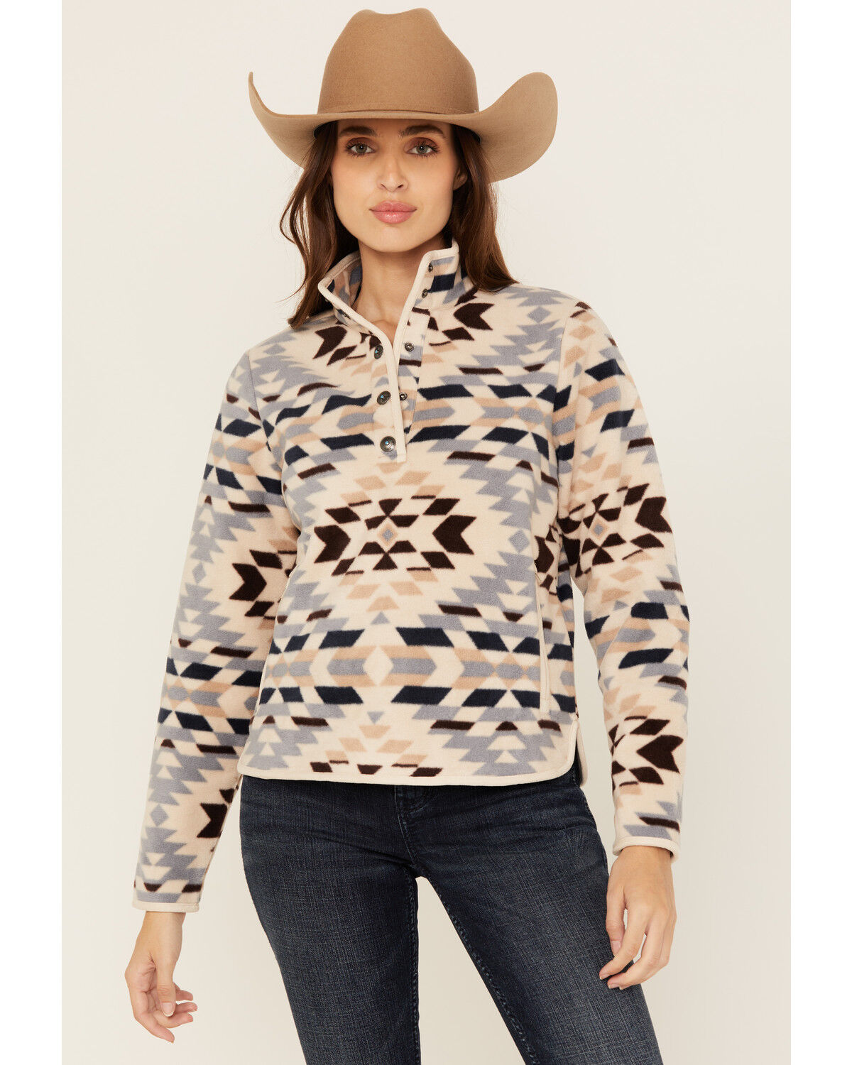 Women's Shyanne Southwestern Print Polar Fleece Pullover