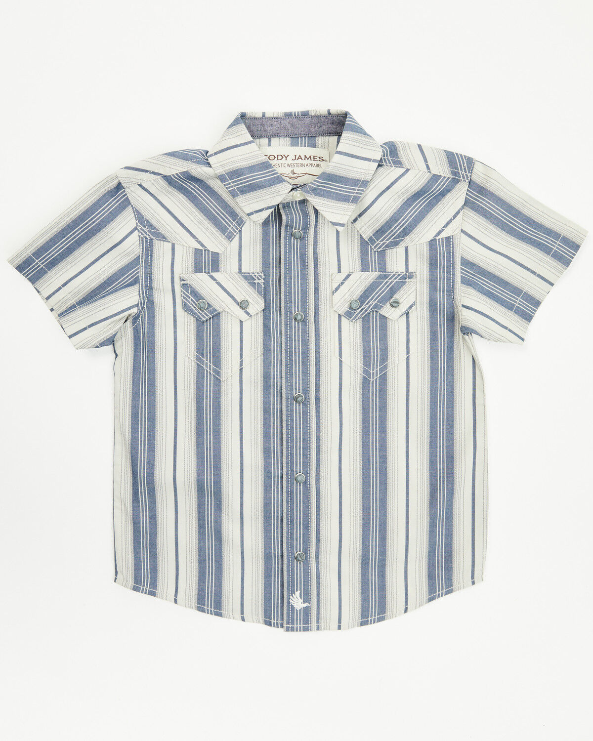 Boys' Cody James Toddler Roman Striped Short Sleeve Snap Western Shirt