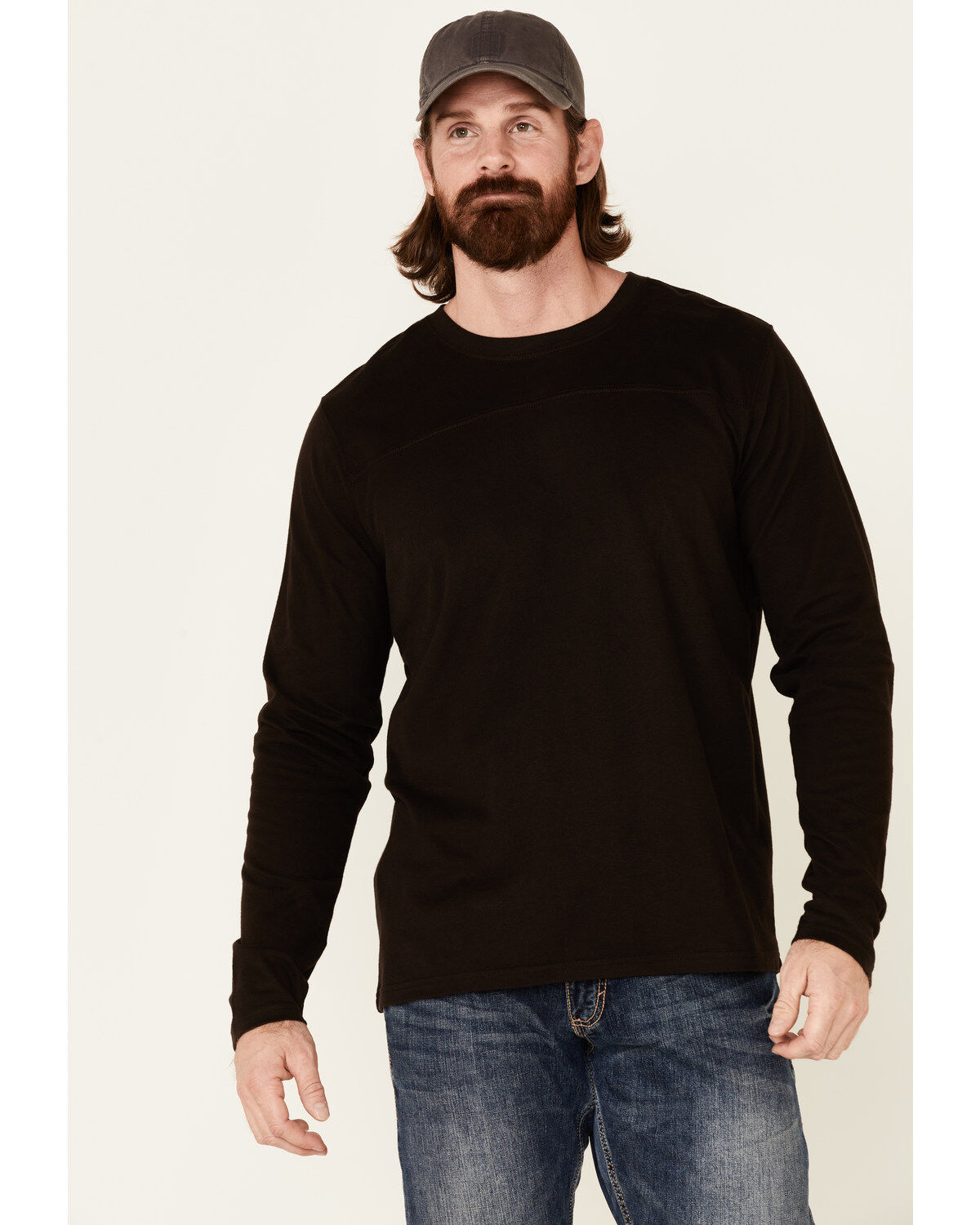 Men's North River Brown Moleskin Crew Long Sleeve T-Shirt