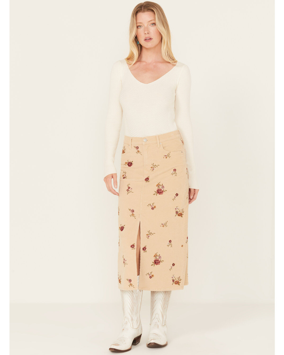 Women's Driftwood Piper Corduroy Floral Skirt