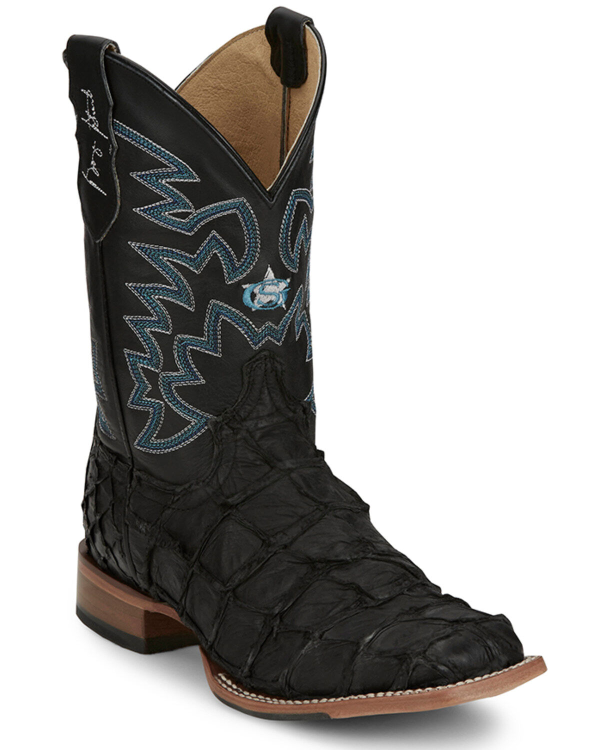 Men's Justin Ocean Front Exotic Pirarucu Western Boots - Broad Square