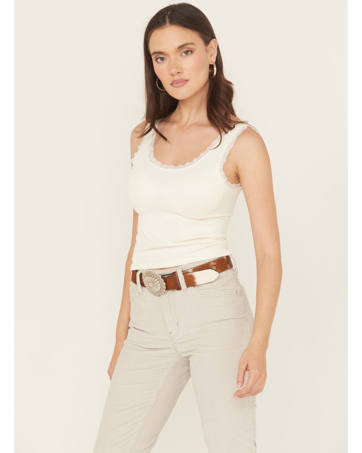 Women's Stetson Hair-On-Hide Southwestern Buckle Belt