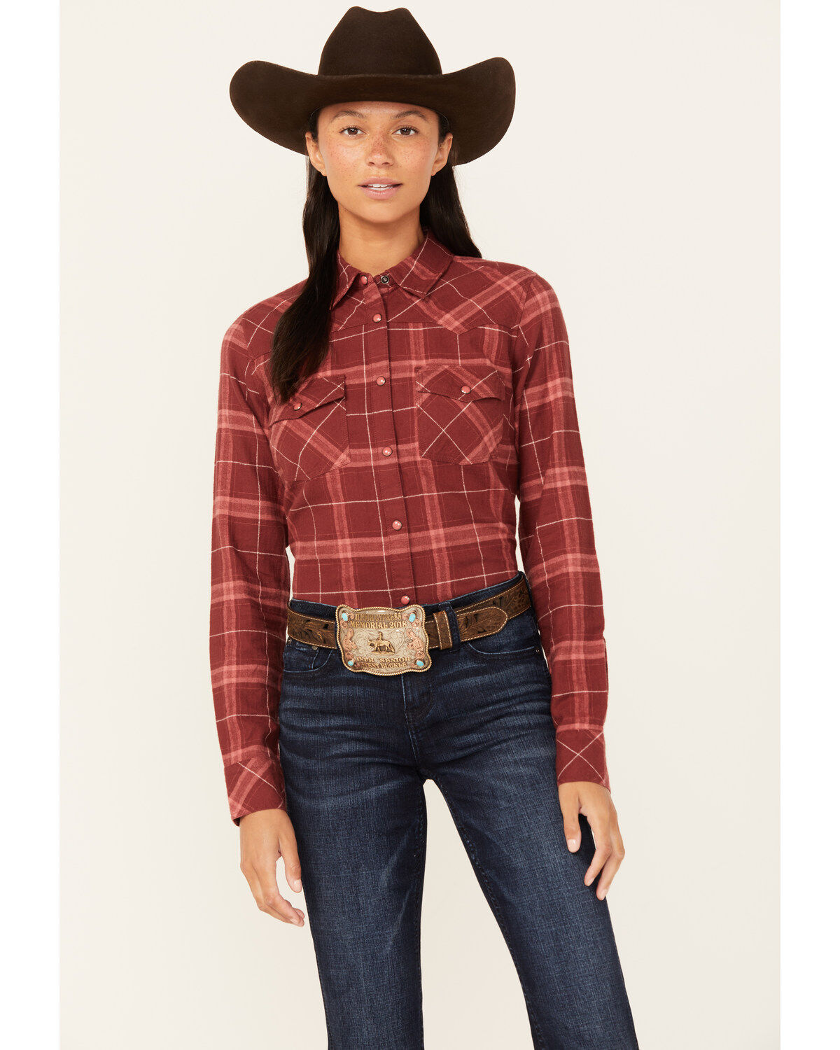 Women's Shyanne Willow Long Sleeve Snap Western Flannel Shirt