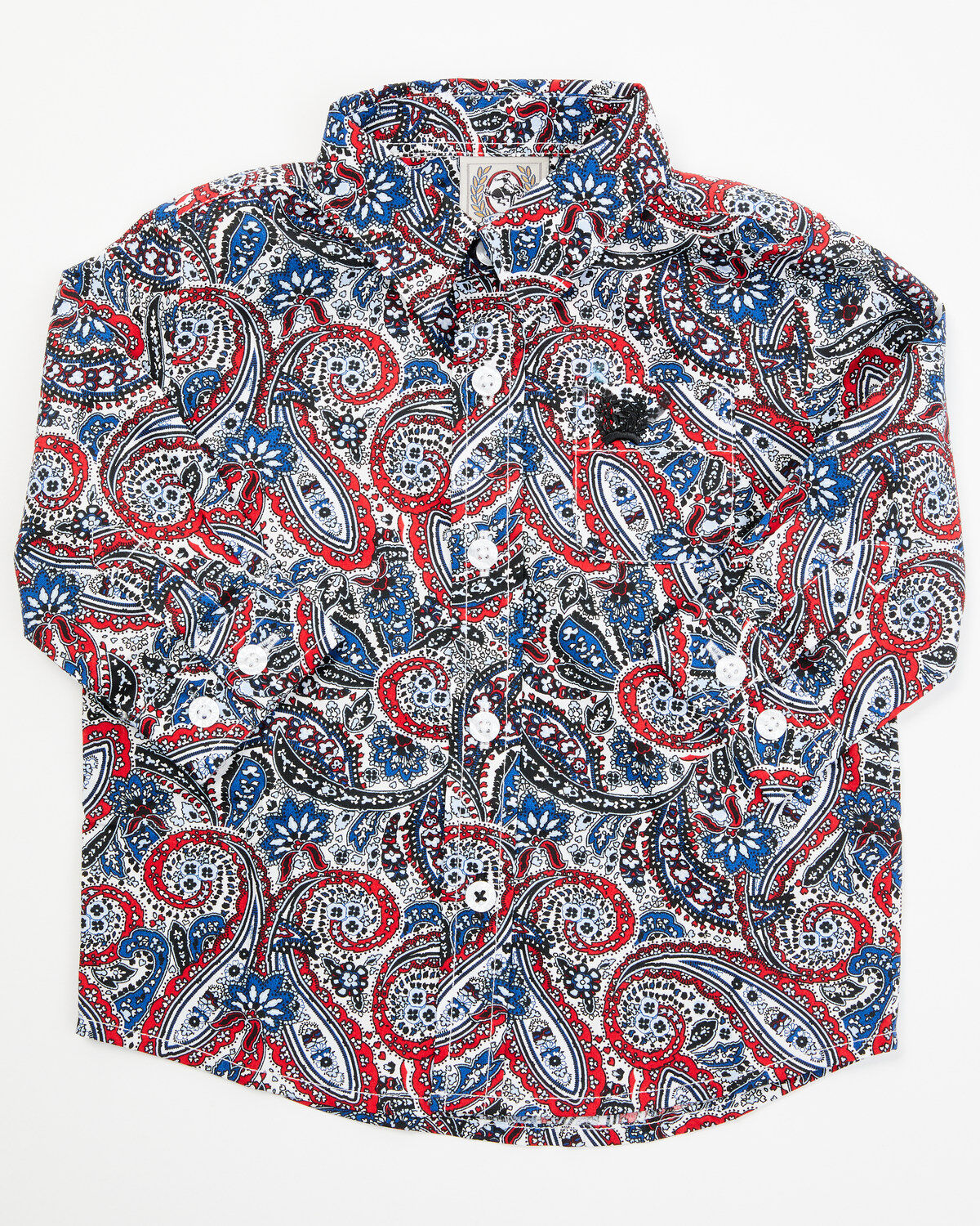 Boys' Cinch Infant Paisley Print Long Sleeve Button-Down Western Shirt